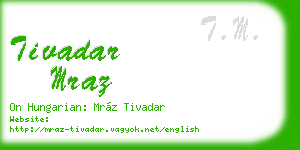 tivadar mraz business card